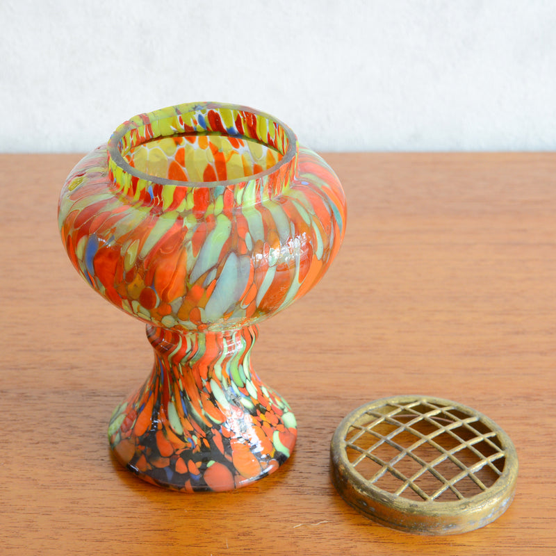 イギリスヴィンテージ ガラス 　ローズボール