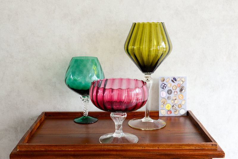 トールグラス06　草色　オブジェ/フラワーベース