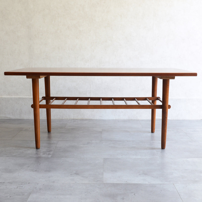 60Sチークローテーブル 13(天板剥離再塗装済)