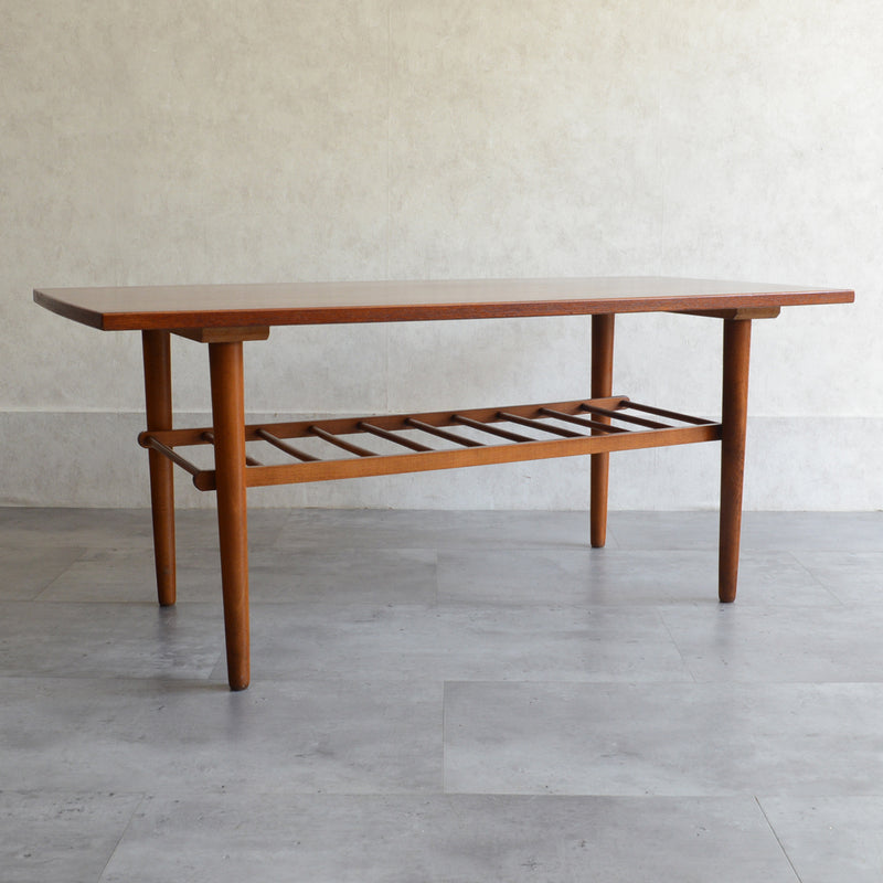 60Sチークローテーブル 13(天板剥離再塗装済)