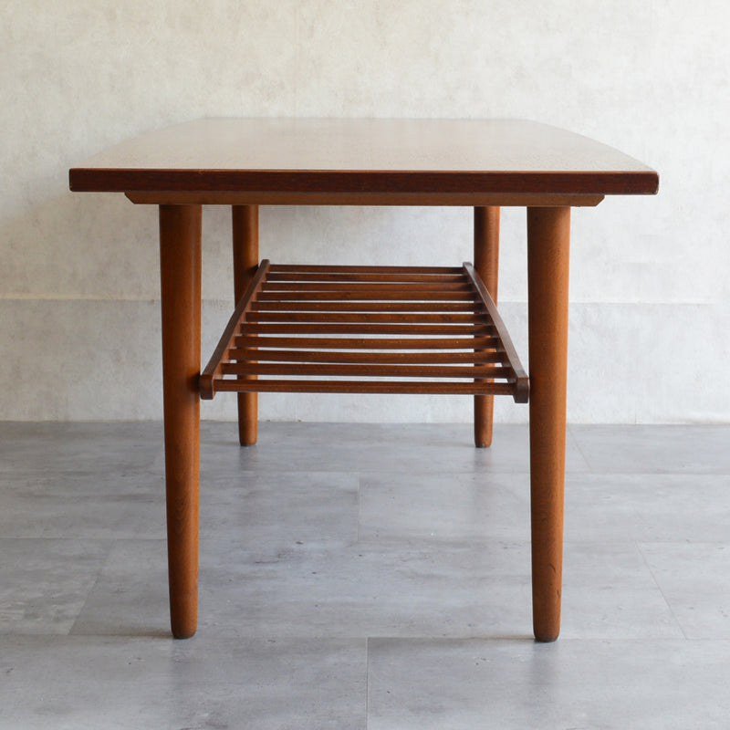 60Sチークローテーブル 13(天板剥離再塗装済)