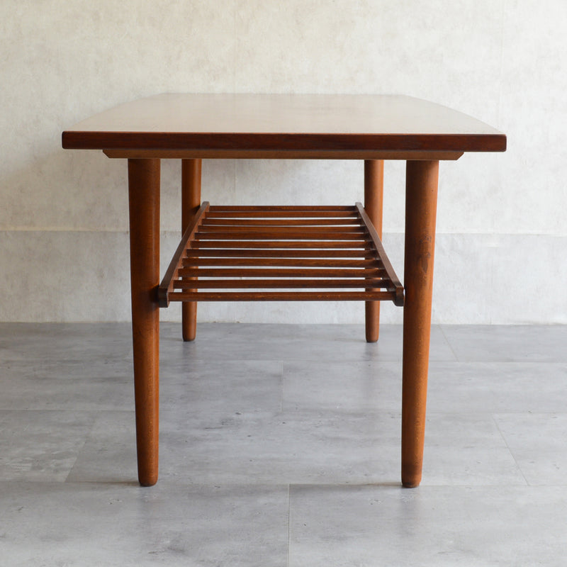 60Sチークローテーブル 13(天板剥離再塗装済)