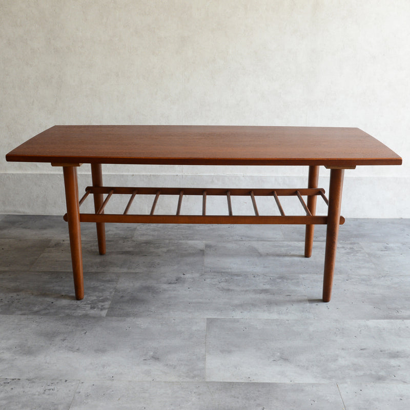 60Sチークローテーブル 13(天板剥離再塗装済)