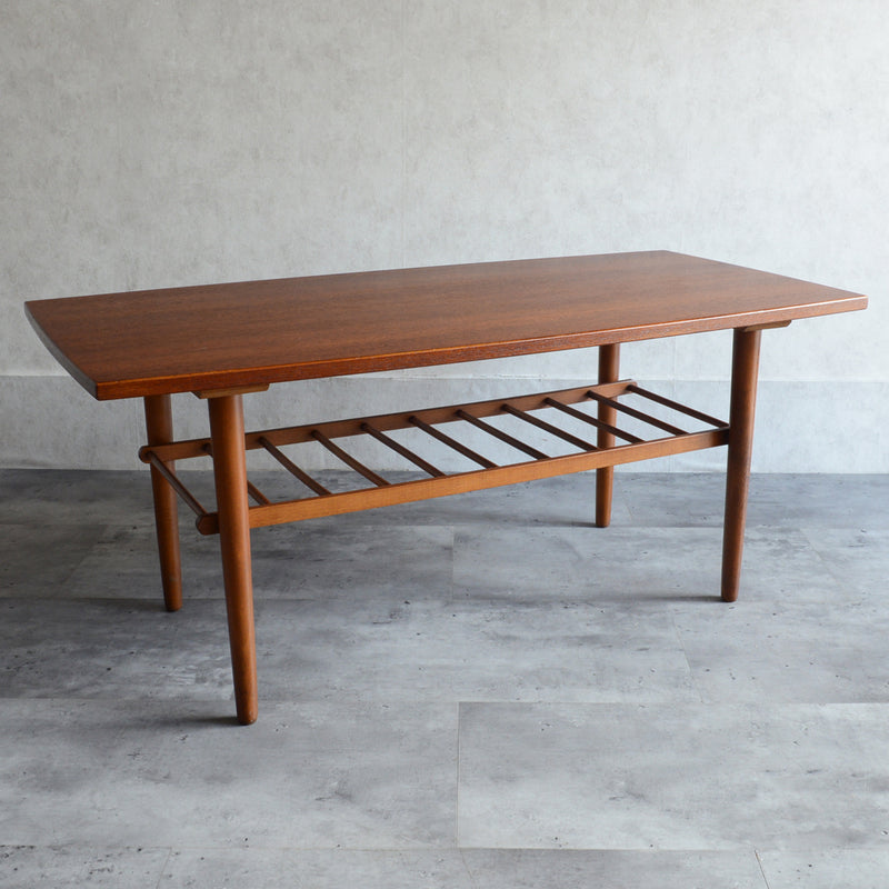 60Sチークローテーブル 13(天板剥離再塗装済)