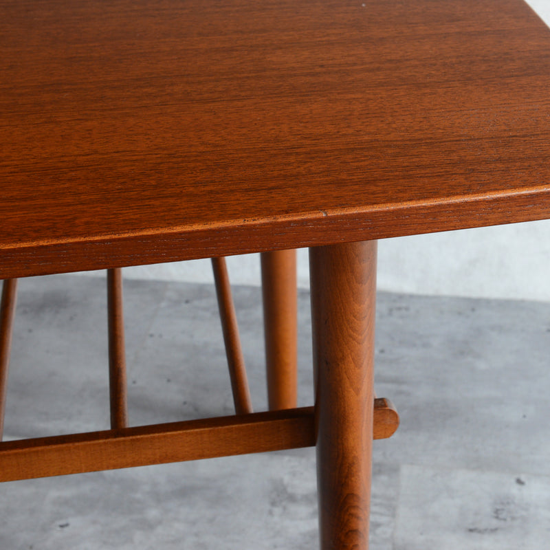 60Sチークローテーブル 13(天板剥離再塗装済)