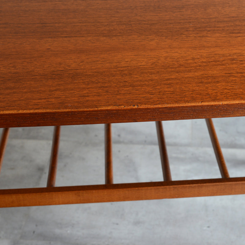 60Sチークローテーブル 13(天板剥離再塗装済)