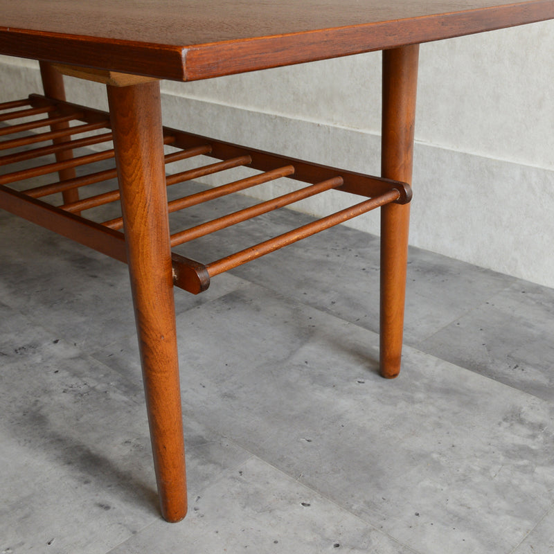 60Sチークローテーブル 13(天板剥離再塗装済)