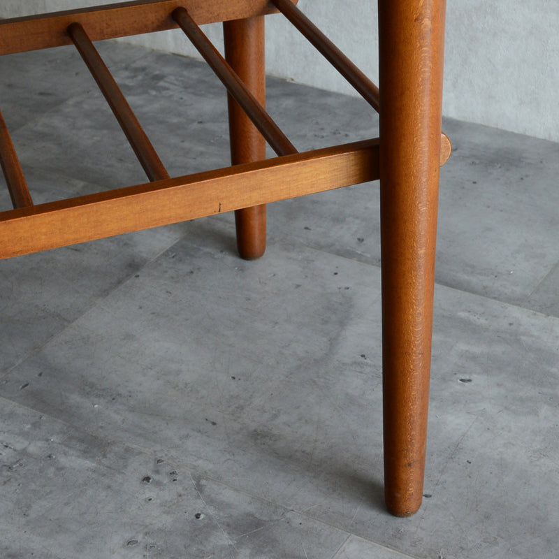 60Sチークローテーブル 13(天板剥離再塗装済)