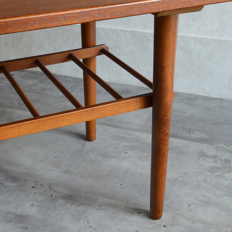 60Sチークローテーブル 13(天板剥離再塗装済)