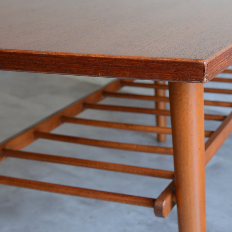 60Sチークローテーブル 13(天板剥離再塗装済)