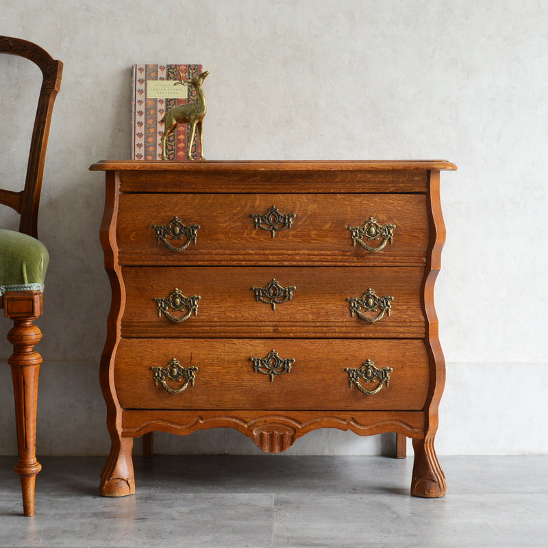 ベルギークラシックオークチェスト(3段）