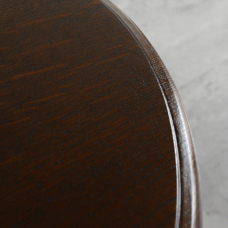 クラシックサイドテーブル　ラタン棚付03