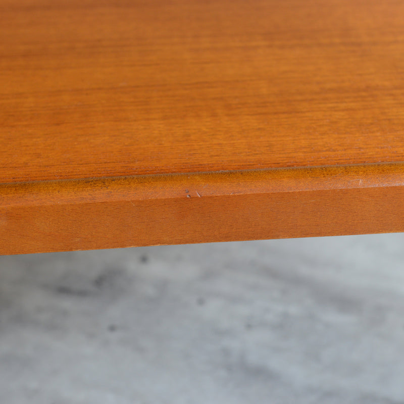 60Sヴィンテージ チークワゴン/サイドテーブル(天板剝離再塗装済）