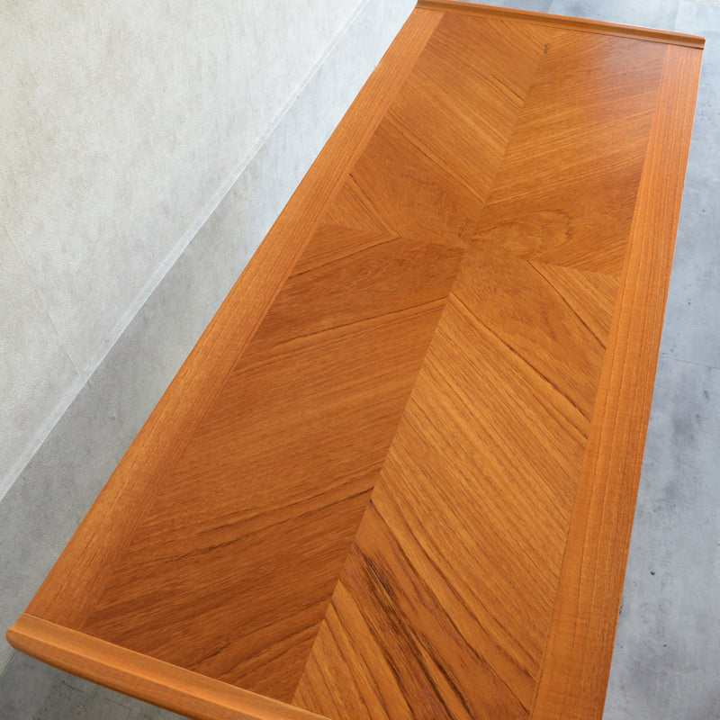 60Ｓチーク ローテーブル05(棚付）