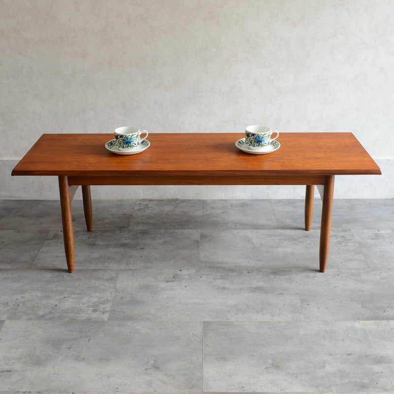 60S チーク ローテーブル 21 (天板剥離再塗装済）