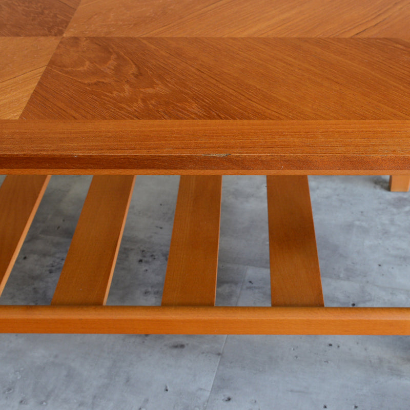 60Ｓチーク ローテーブル05(棚付）