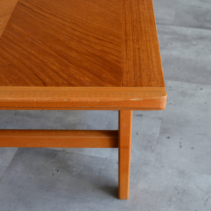 60Ｓチーク ローテーブル05(棚付）