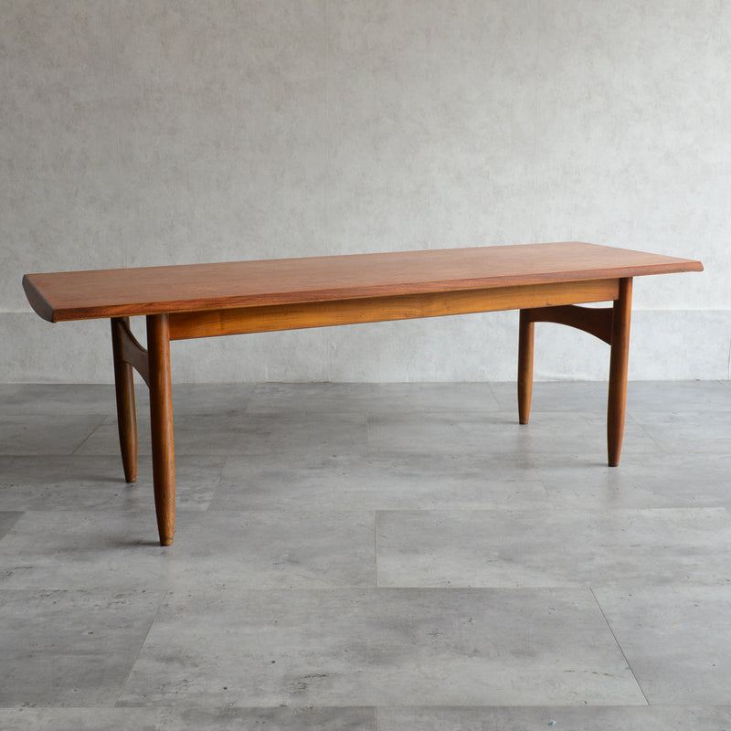 60S チーク ローテーブル 21 (天板剥離再塗装済）