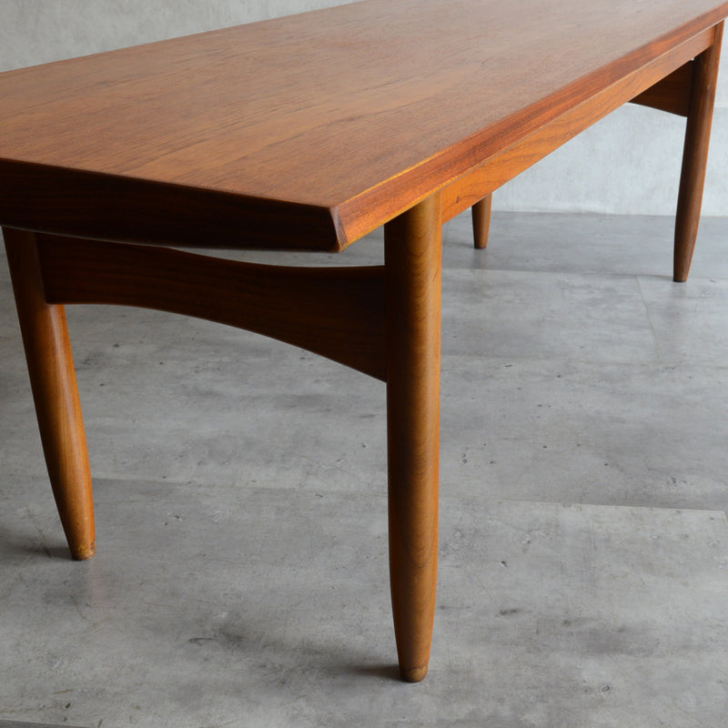 60S チーク ローテーブル 21 (天板剥離再塗装済）