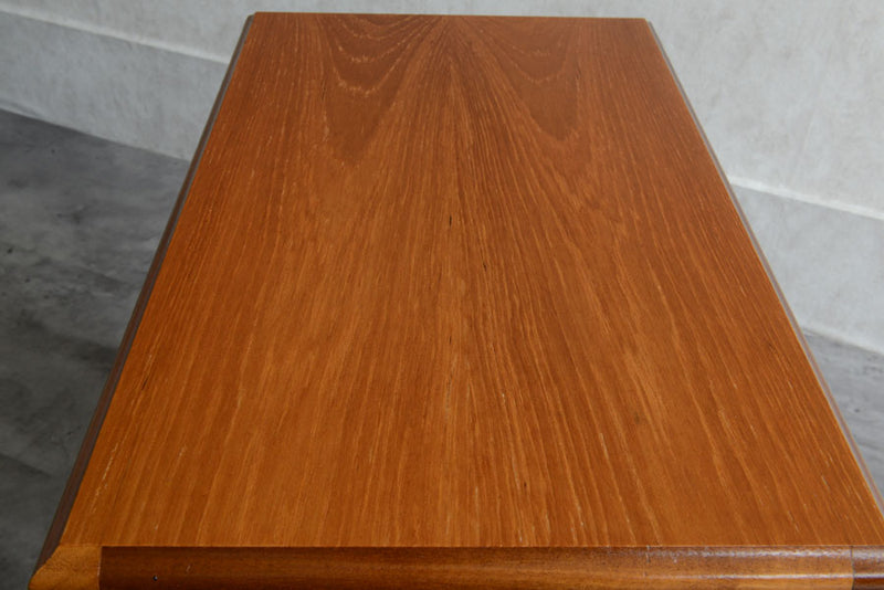 チーク　マガジンラック付きサイドテーブル