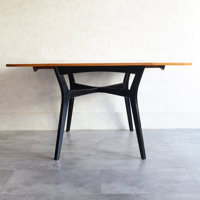 G-PLAN ジープラン Tola&Black ドロップリーフテーブル 01(天板剝離再塗装済）