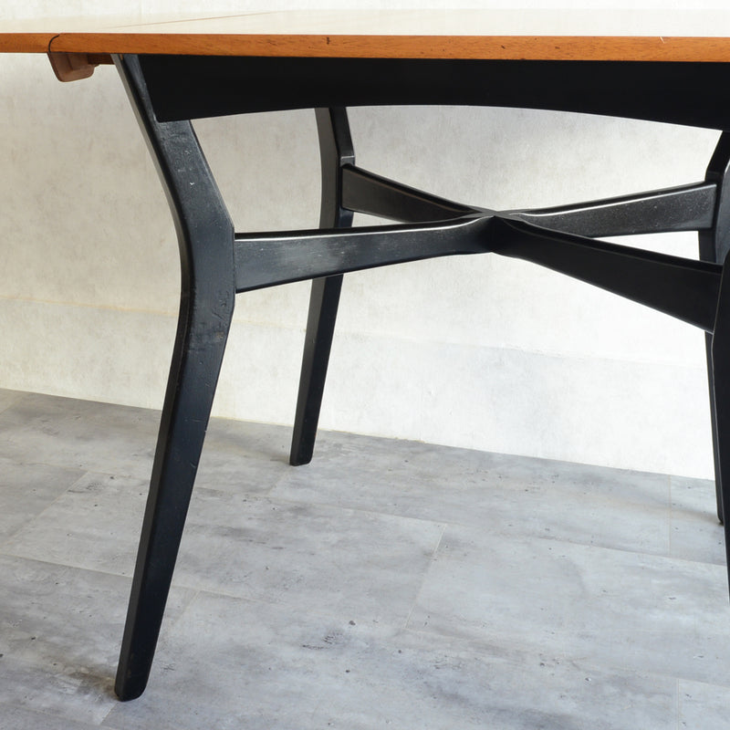 G-PLAN ジープラン Tola&Black ドロップリーフテーブル 01(天板剝離再塗装済）