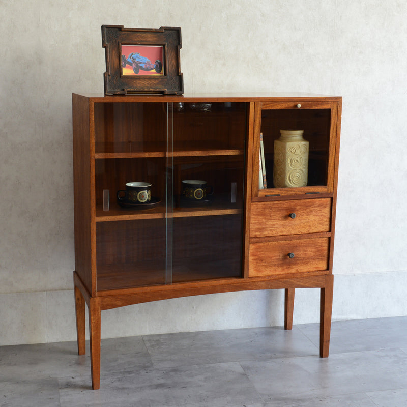 60sチークガラス扉キャビネット　008