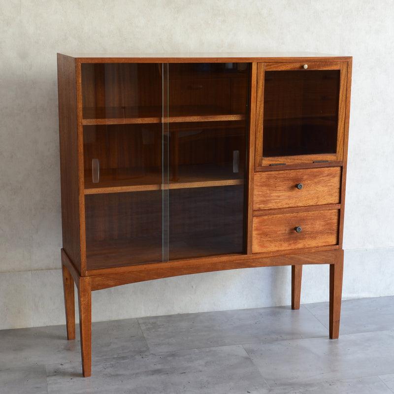 60sチークガラス扉キャビネット　008