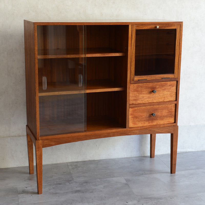 60sチークガラス扉キャビネット　008