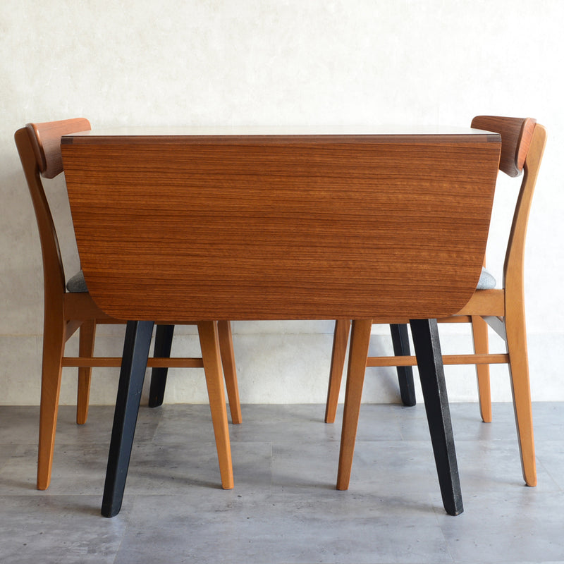 G-PLAN ジープラン Tola&Black ドロップリーフテーブル 01(天板剝離再塗装済）