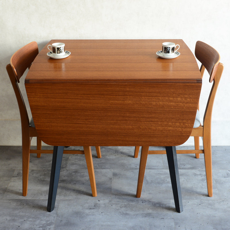 G-PLAN ジープラン Tola&Black ドロップリーフテーブル 01(天板剝離再塗装済）