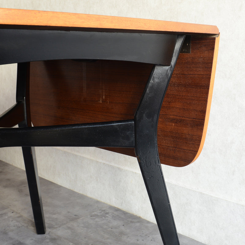 G-PLAN ジープラン Tola&Black ドロップリーフテーブル 01(天板剝離再塗装済）