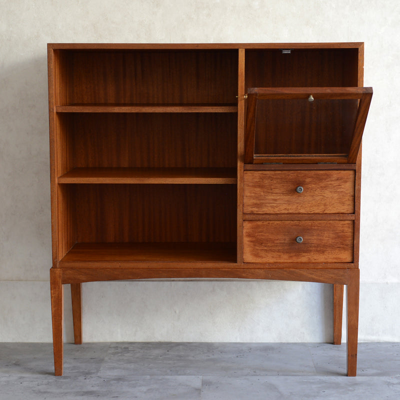 60sチークガラス扉キャビネット　008