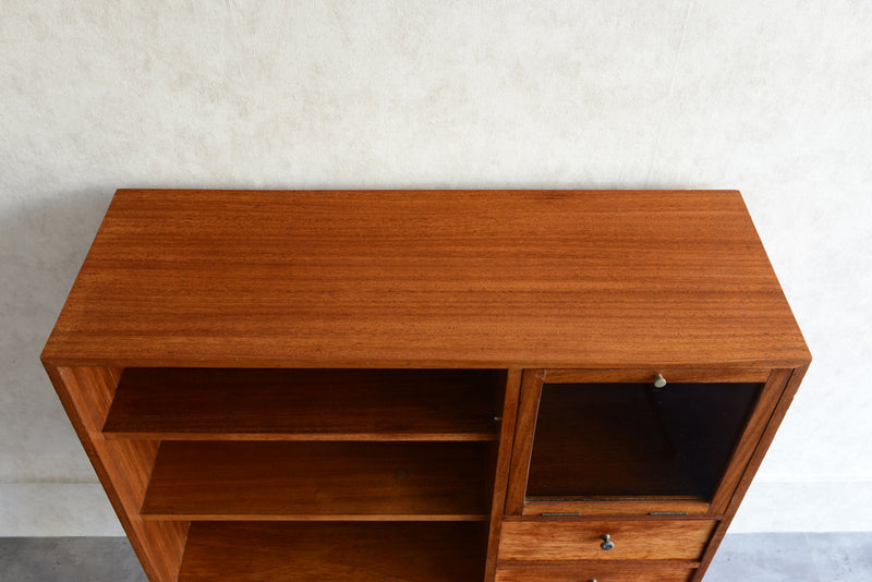 60sチークガラス扉キャビネット　008