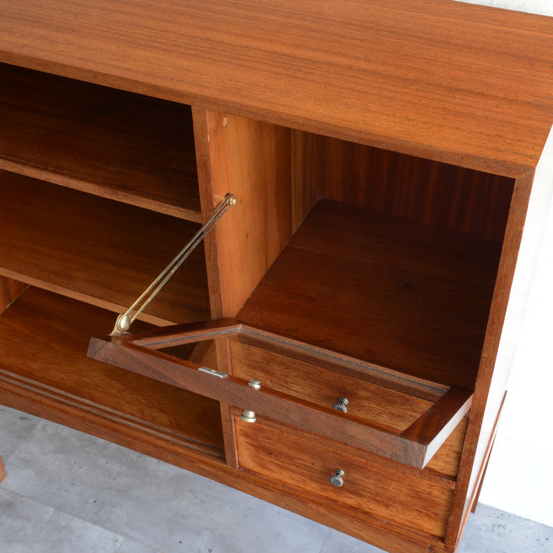 60sチークガラス扉キャビネット　008