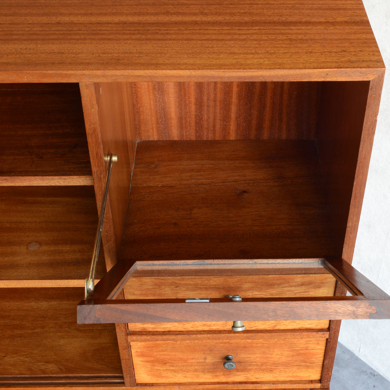 60sチークガラス扉キャビネット　008