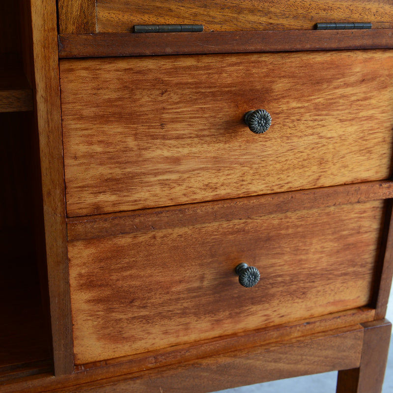 60sチークガラス扉キャビネット　008