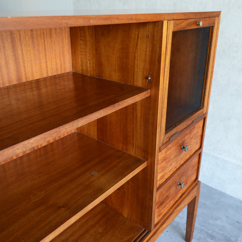 60sチークガラス扉キャビネット　008