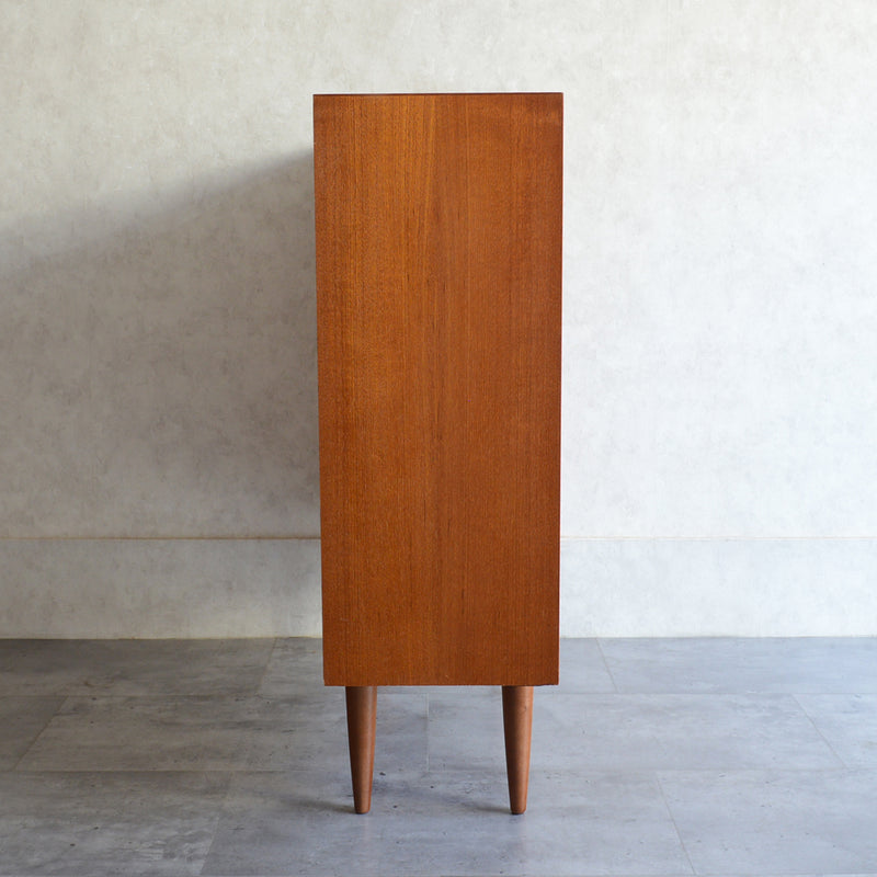 デンマーク ヴィンテージ シェルフ 5-7 木扉付