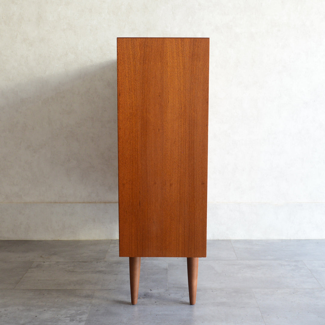 デンマーク ヴィンテージ シェルフ 5-7 木扉付