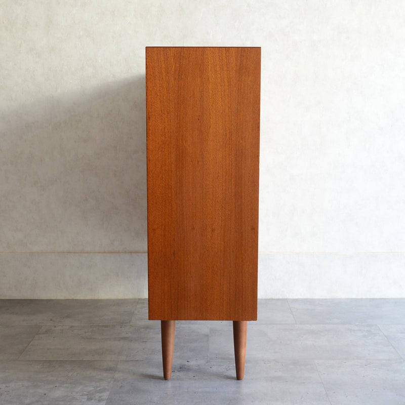 デンマーク ヴィンテージ シェルフ 5-7 木扉付