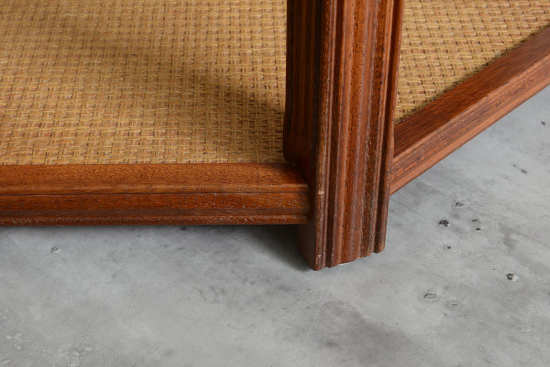 イギリスヴィンテージ　オーク&ラタン　ローテーブル