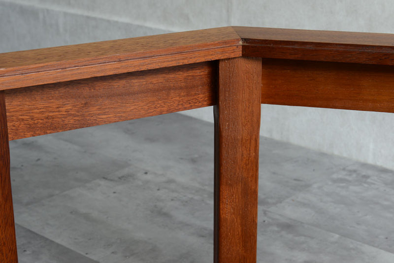 イギリスヴィンテージ　オーク&ラタン　ローテーブル