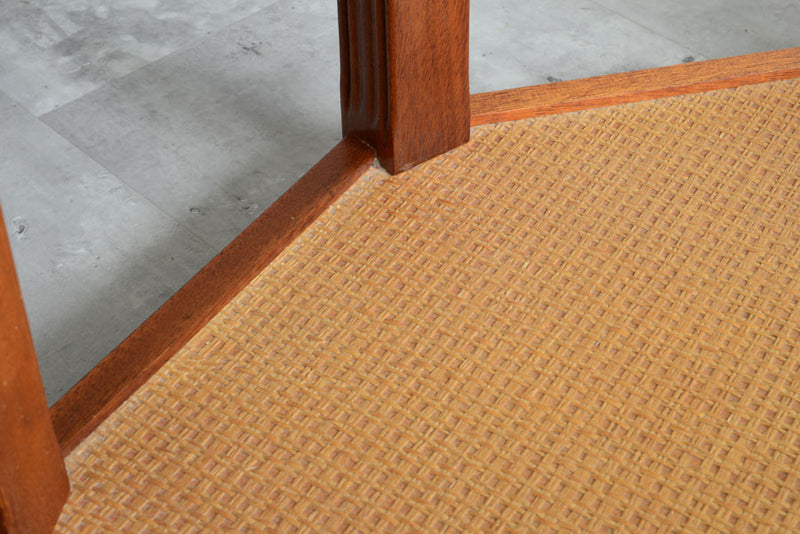 イギリスヴィンテージ　オーク&ラタン　ローテーブル