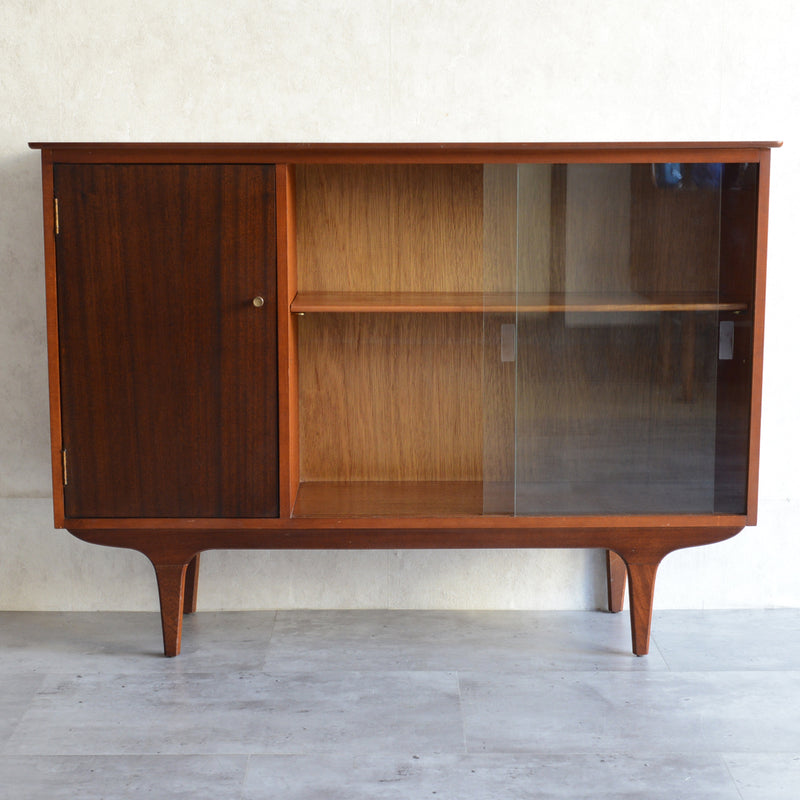 イギリス ヴィンテージ ガラス扉キャビネット 014