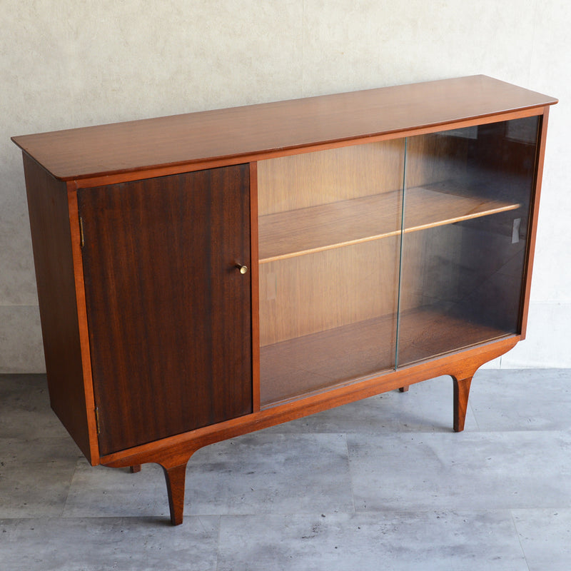 イギリス ヴィンテージ ガラス扉キャビネット 014