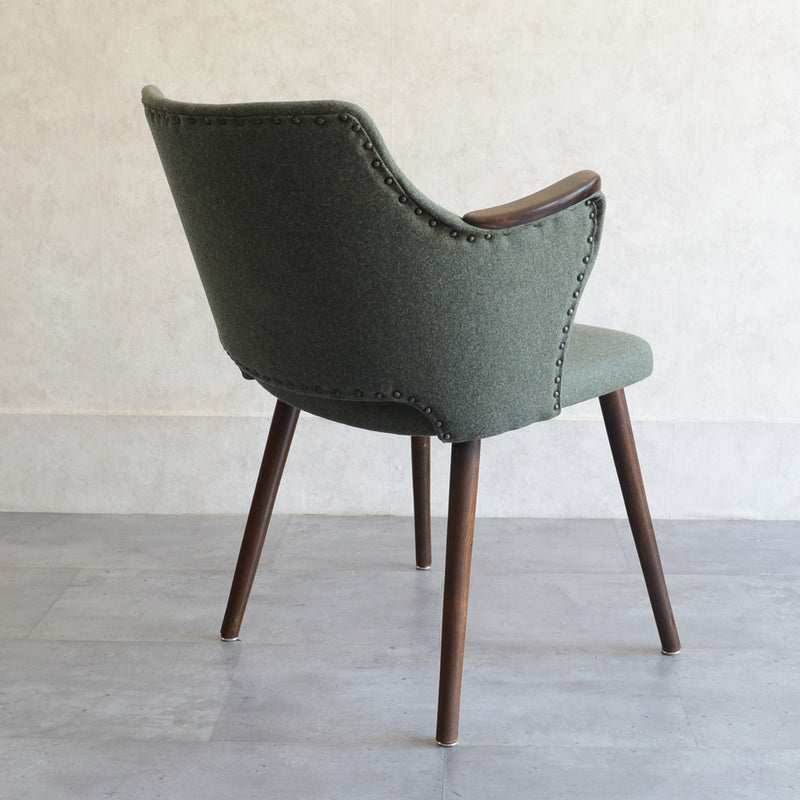 ドイツ ヴィンテージ アームチェア（張替済グリーン）