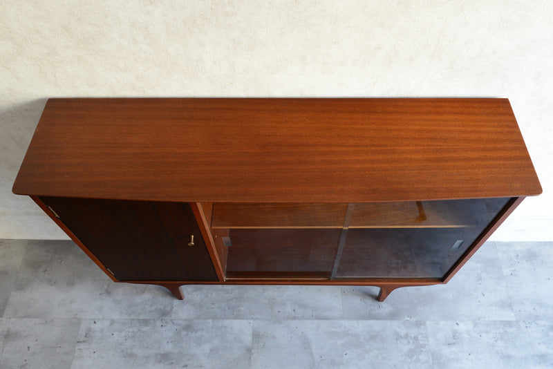 イギリス ヴィンテージ ガラス扉キャビネット 014