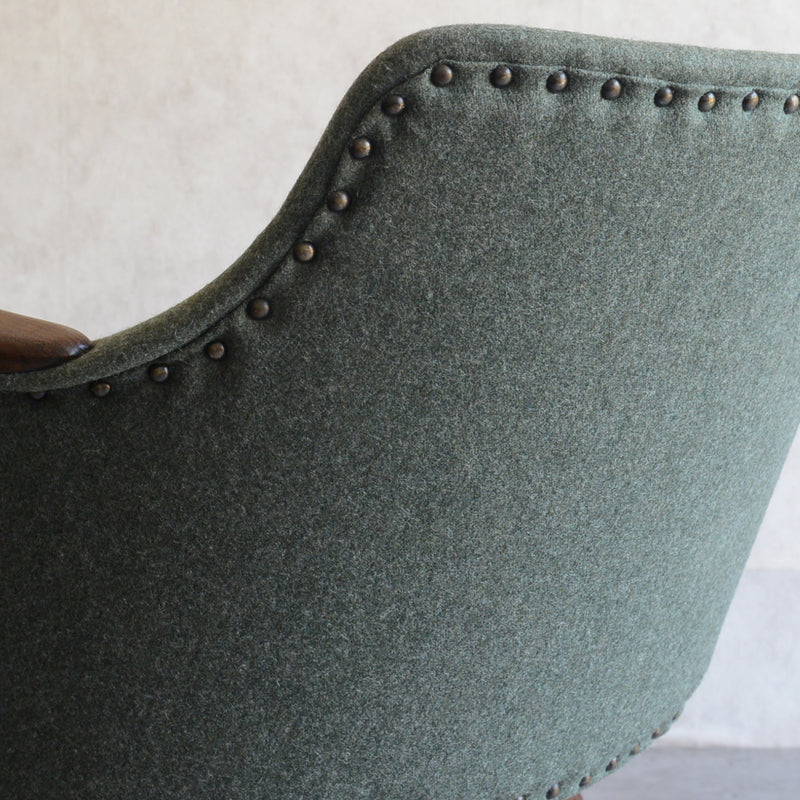 ドイツ ヴィンテージ アームチェア（張替済グリーン）