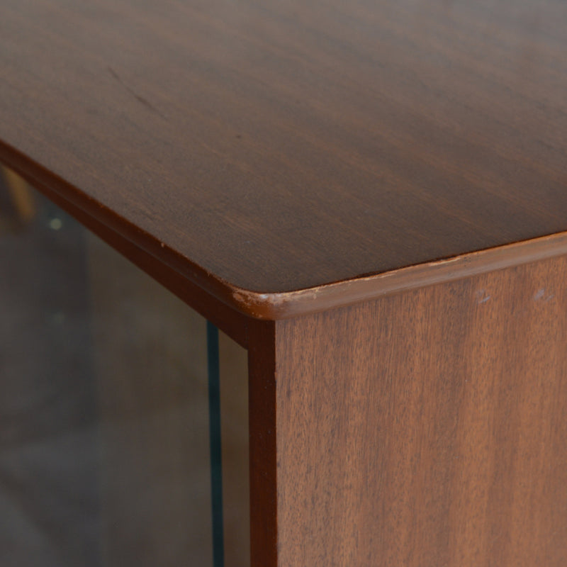 イギリス ヴィンテージ ガラス扉キャビネット 014